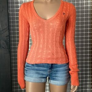 American Eagle orange sweater